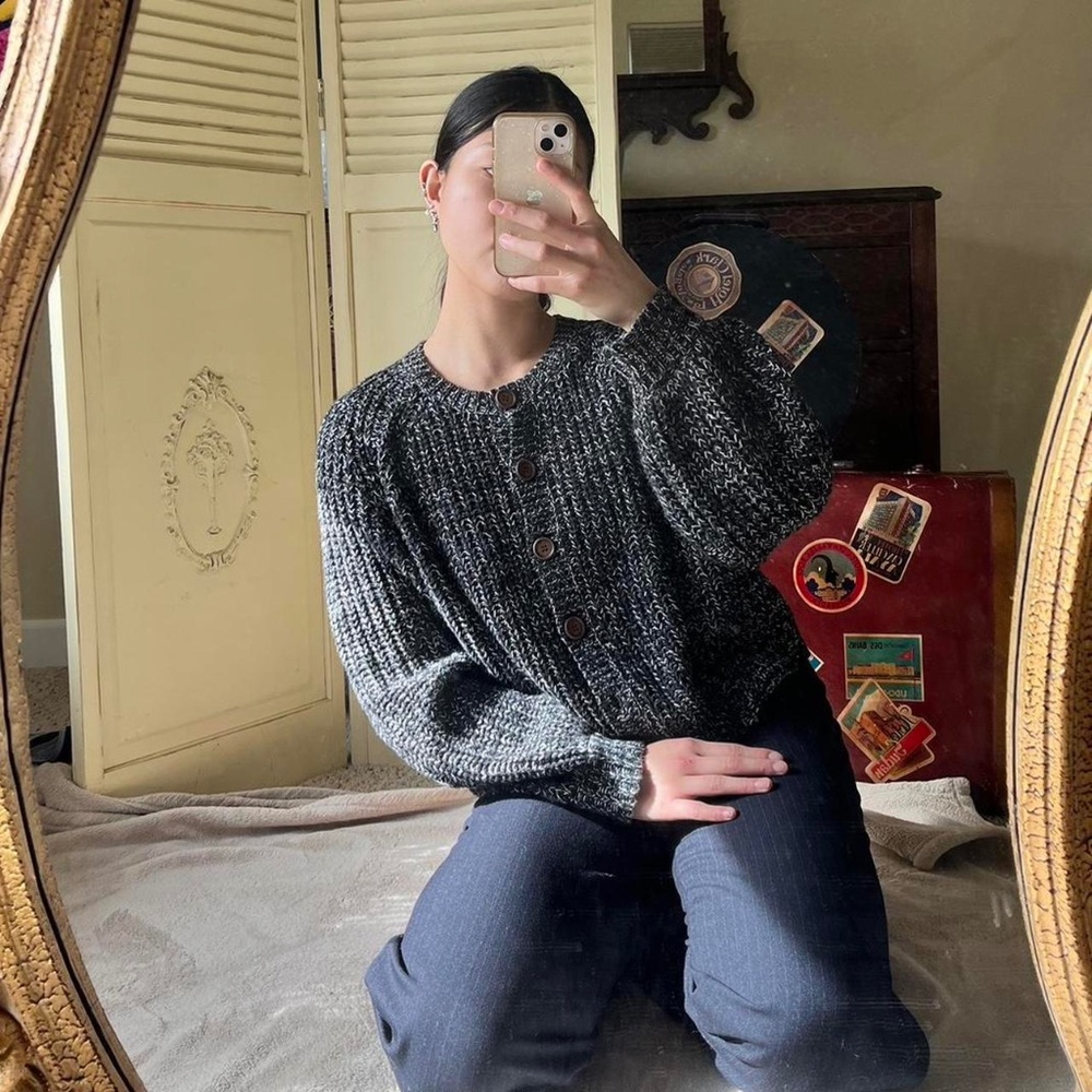 The Great grey knit cardigan